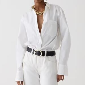 J Crew Shirt Women's 6 Tall Garcon Classic Cotton Poplin Button Down Long Sleeve